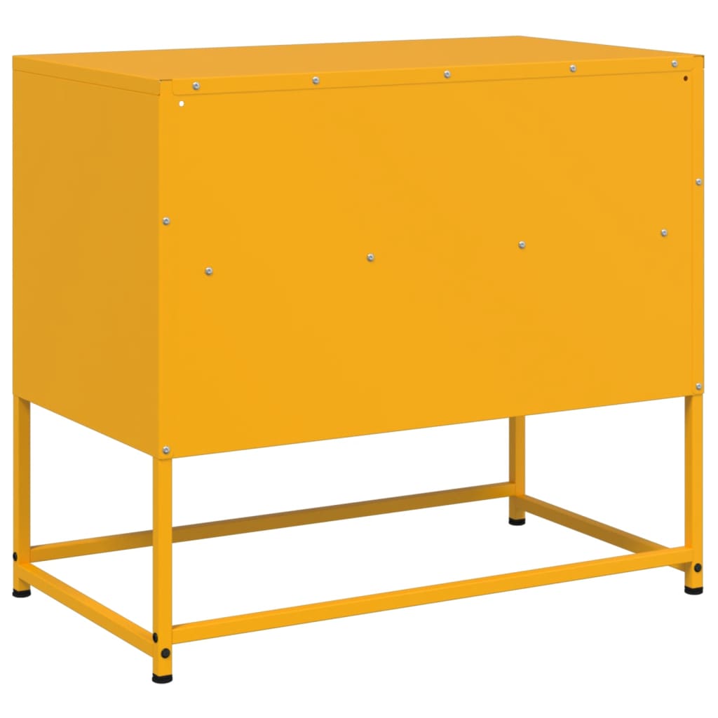 Meuble TV jaune moutarde 68x39x60,5 cm acier