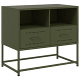 Meuble TV vert olive 68x39x60,5 cm acier