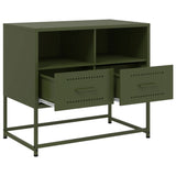 Meuble TV vert olive 68x39x60,5 cm acier