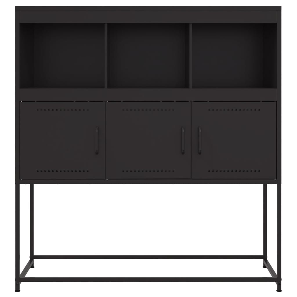 Buffet noir 100,5x39x107 cm acier