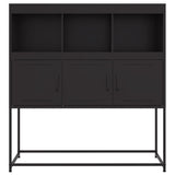 Buffet noir 100,5x39x107 cm acier