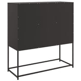 Buffet noir 100,5x39x107 cm acier