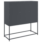 Buffet anthracite 100,5x39x107 cm acier