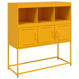 Buffet jaune moutarde 100,5x39x107 cm acier