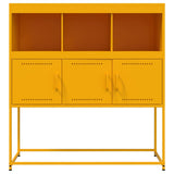 Buffet jaune moutarde 100,5x39x107 cm acier