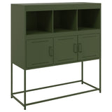 Buffet vert olive 100,5x39x107 cm acier