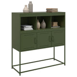 Buffet vert olive 100,5x39x107 cm acier