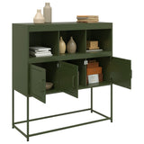 Buffet vert olive 100,5x39x107 cm acier