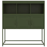 Buffet vert olive 100,5x39x107 cm acier