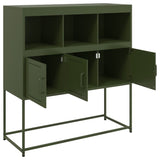 Buffet vert olive 100,5x39x107 cm acier