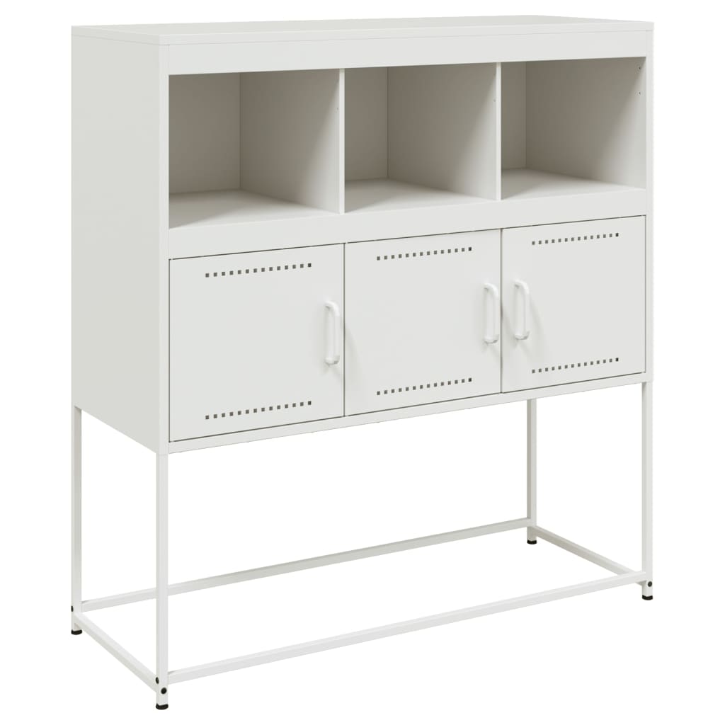 Buffet blanc 100,5x39x107 cm acier