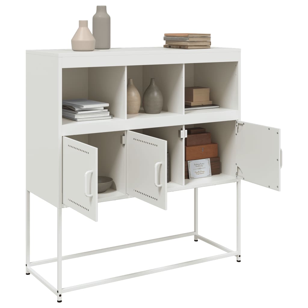 Buffet blanc 100,5x39x107 cm acier