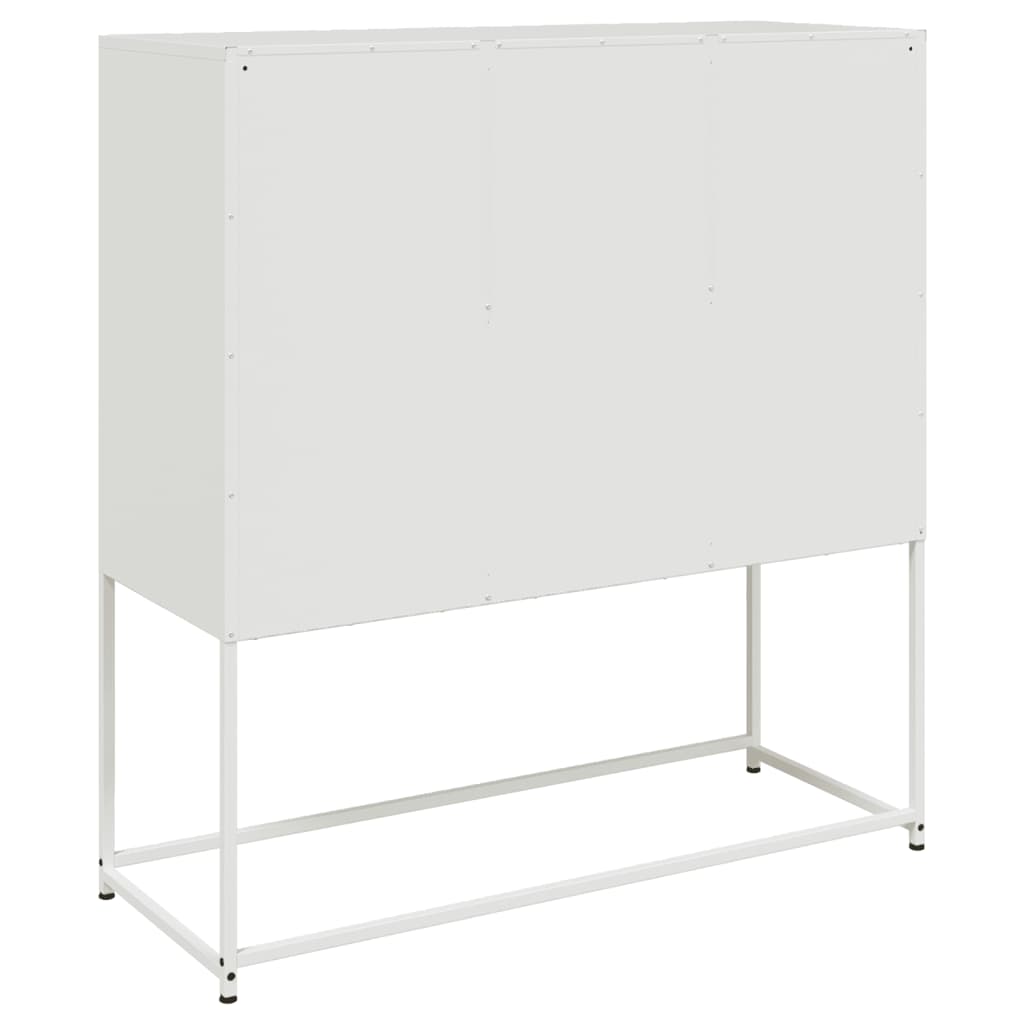 Buffet blanc 100,5x39x107 cm acier