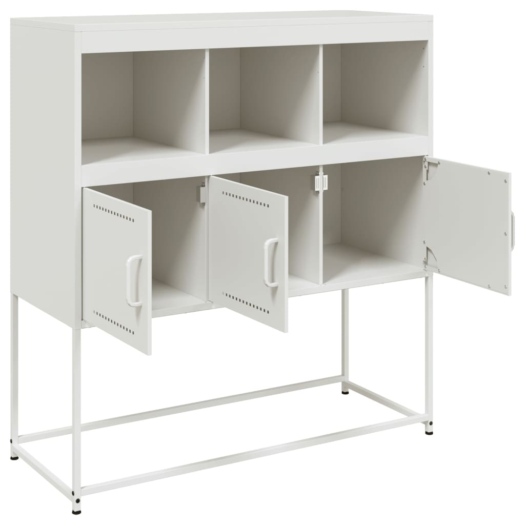 Buffet blanc 100,5x39x107 cm acier