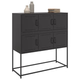 Buffet noir 100,5x39x107 cm acier