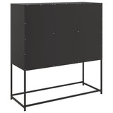 Buffet noir 100,5x39x107 cm acier