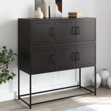 Buffet noir 100,5x39x107 cm acier