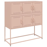 Buffet rose 100,5x39x107 cm acier