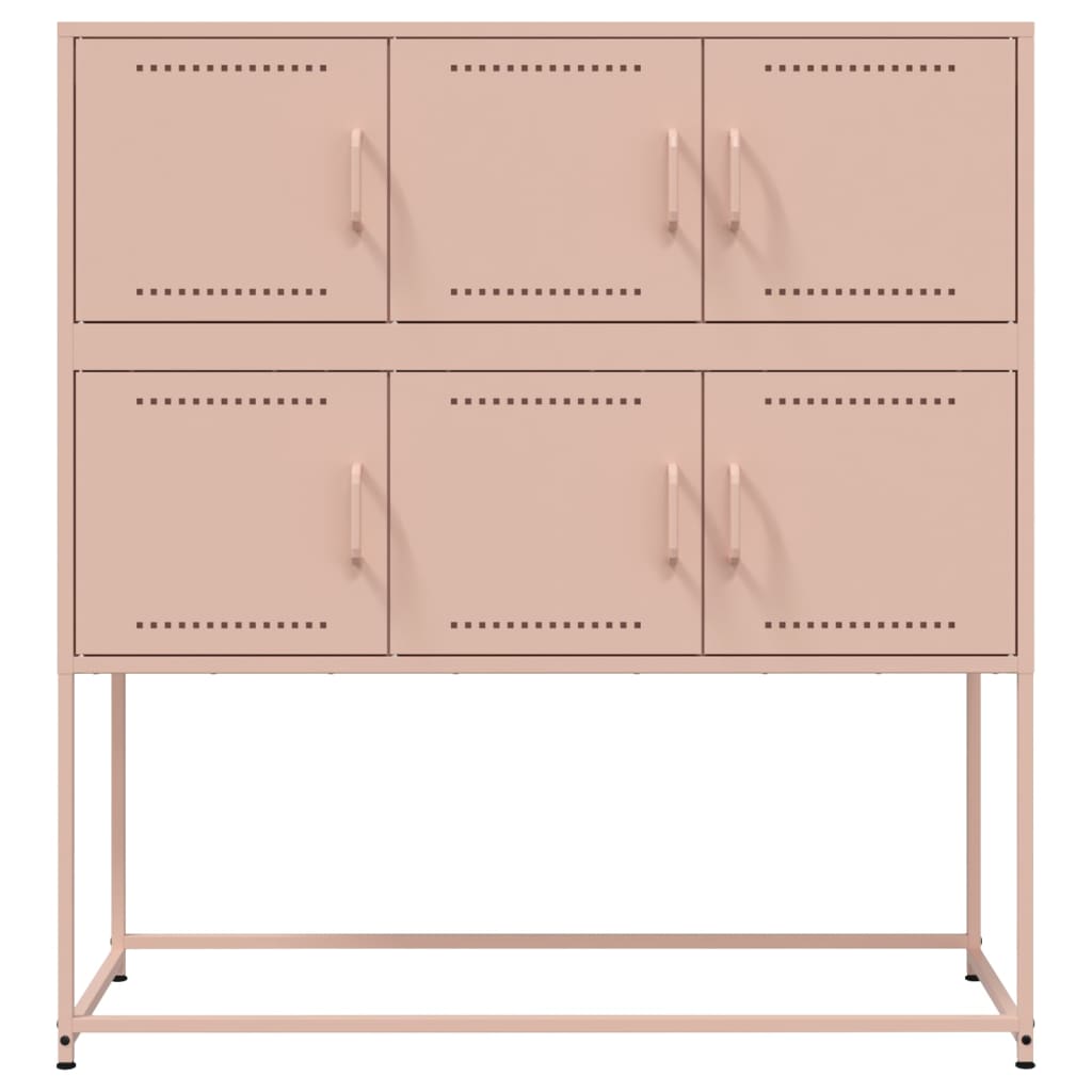 Buffet rose 100,5x39x107 cm acier