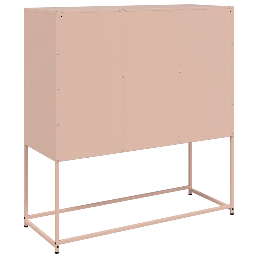 Buffet rose 100,5x39x107 cm acier