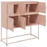 Buffet rose 100,5x39x107 cm acier