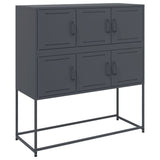 Buffet anthracite 100,5x39x107 cm acier