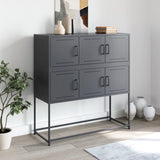 Buffet anthracite 100,5x39x107 cm acier