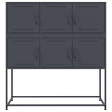 Buffet anthracite 100,5x39x107 cm acier