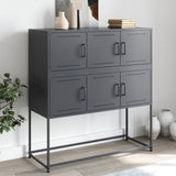 Buffet anthracite 100,5x39x107 cm acier