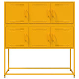 Buffet jaune moutarde 100,5x39x107 cm acier