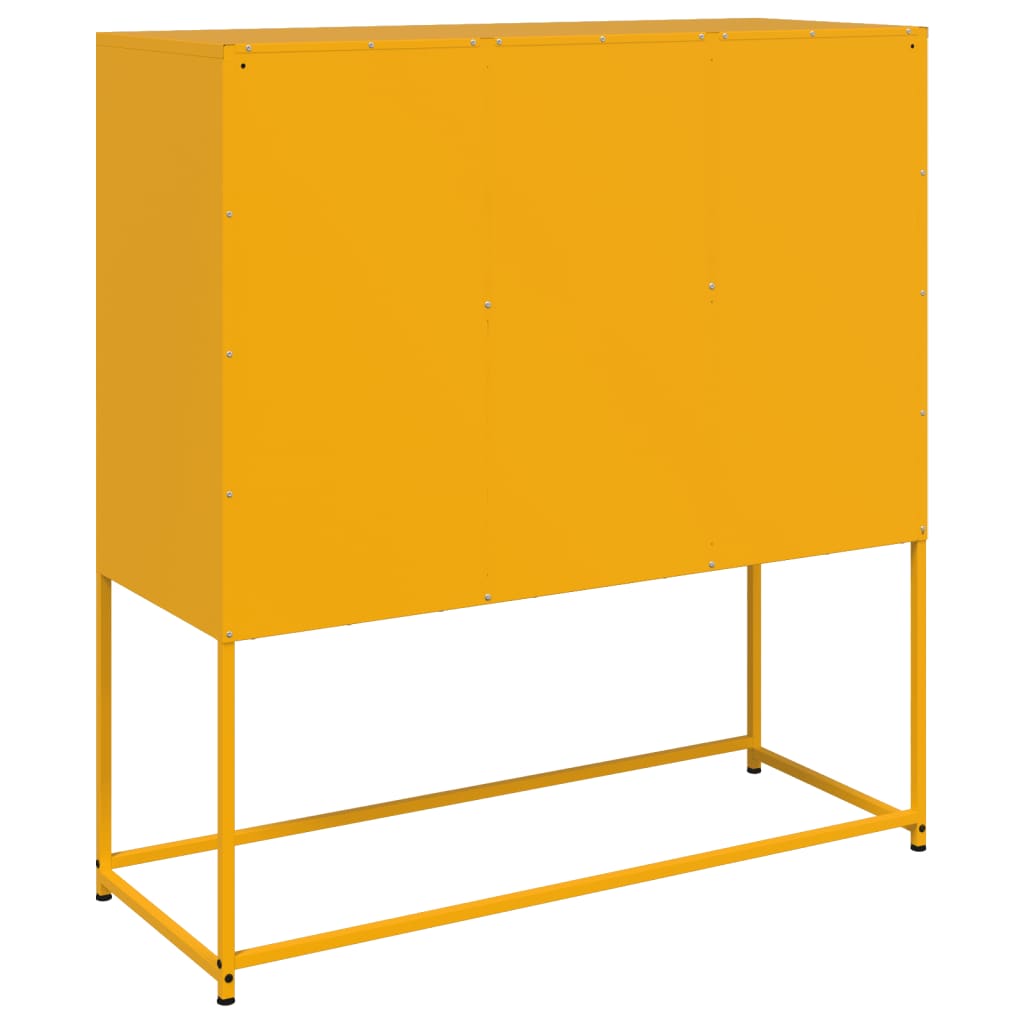 Buffet jaune moutarde 100,5x39x107 cm acier