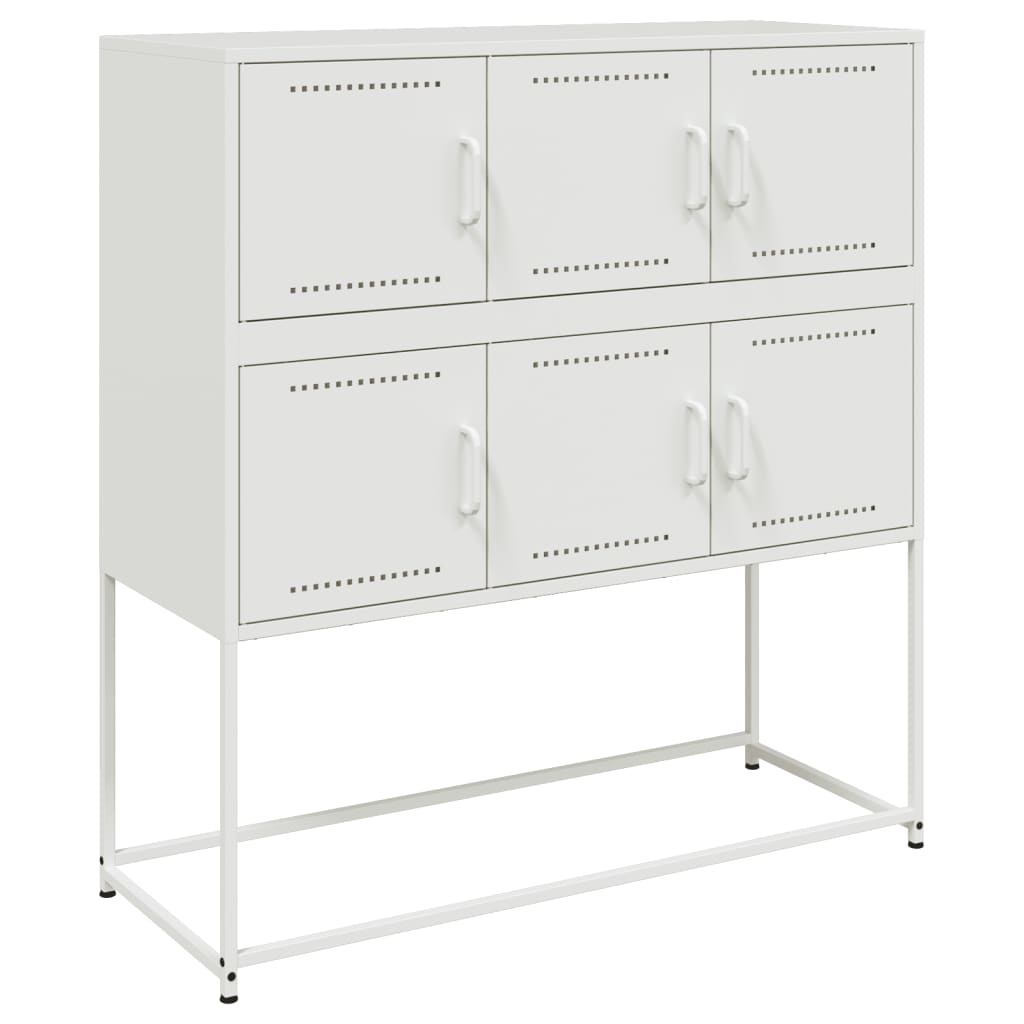 Buffet blanc 100,5x39x107 cm acier