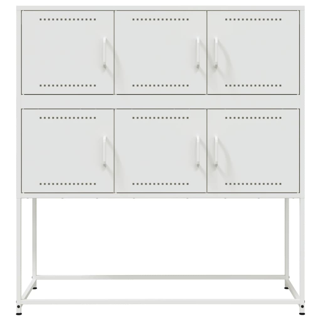 Buffet blanc 100,5x39x107 cm acier