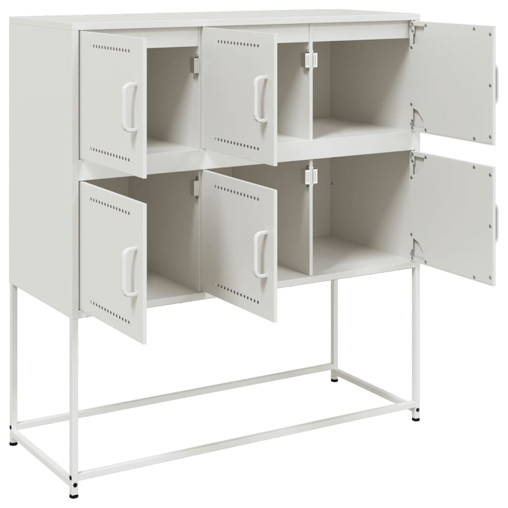 Buffet blanc 100,5x39x107 cm acier