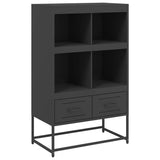 Buffet haut noir 68x39x111,5 cm acier