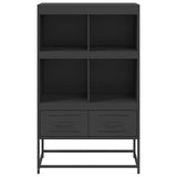 Buffet haut noir 68x39x111,5 cm acier