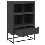 Buffet haut noir 68x39x111,5 cm acier