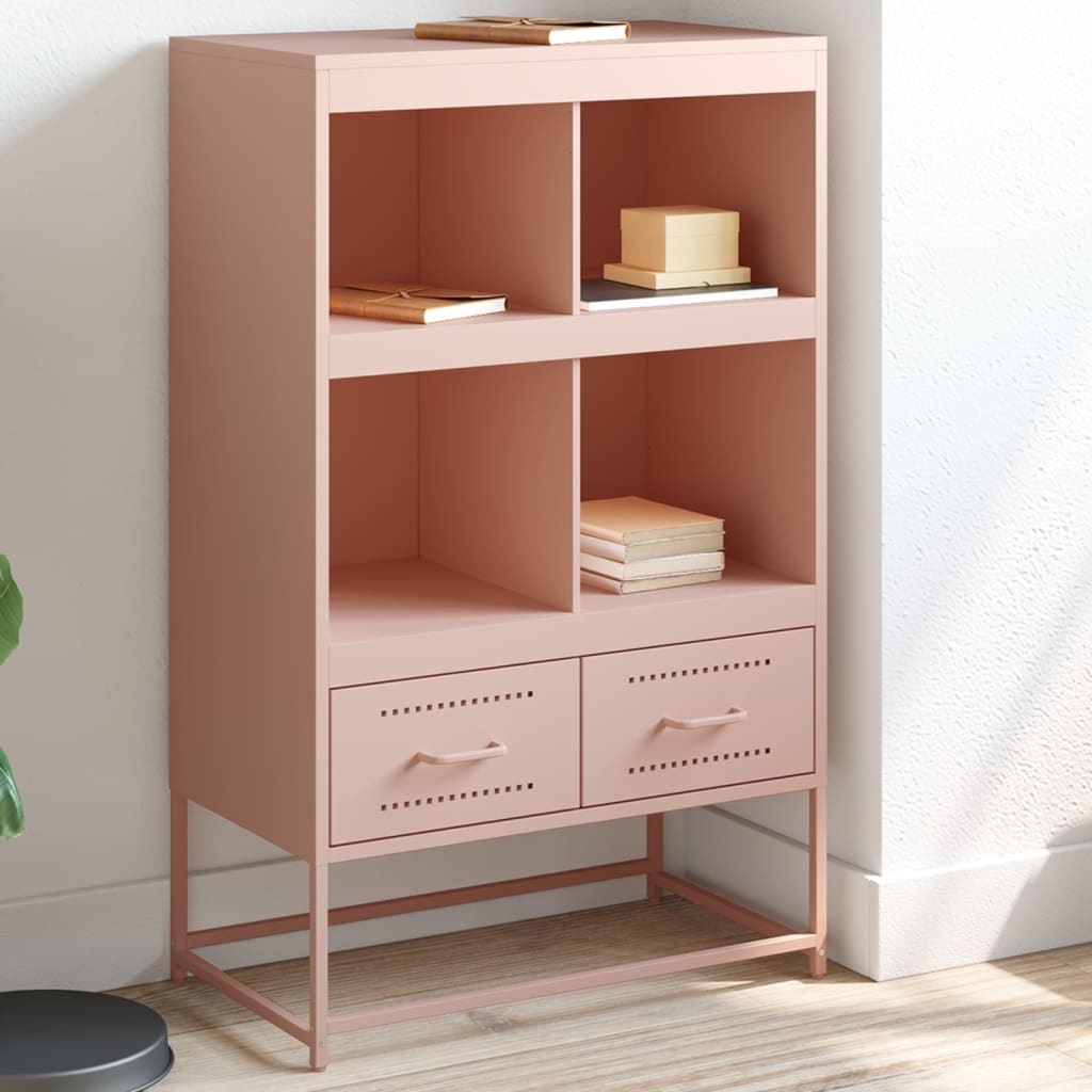 Buffet haut rose 68x39x111,5 cm acier