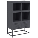 High anthracite sideboard 68x39x111.5 cm steel