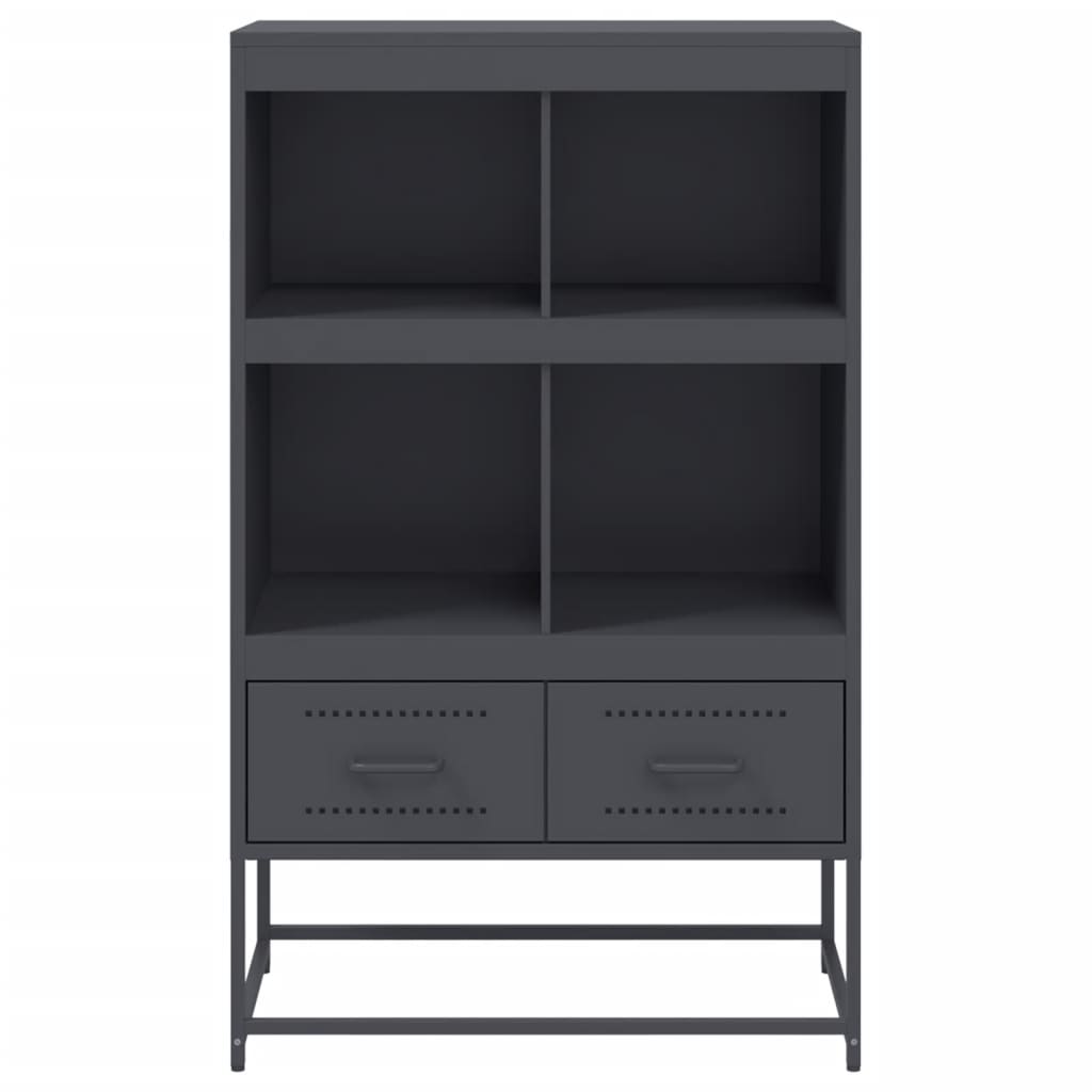 High anthracite sideboard 68x39x111.5 cm steel