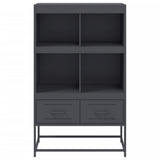 High anthracite sideboard 68x39x111.5 cm steel