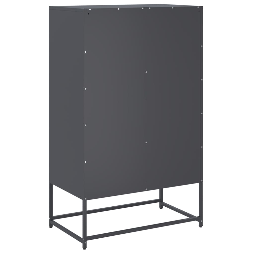 High anthracite sideboard 68x39x111.5 cm steel