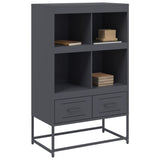 High anthracite sideboard 68x39x111.5 cm steel