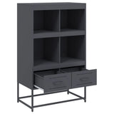 High anthracite sideboard 68x39x111.5 cm steel