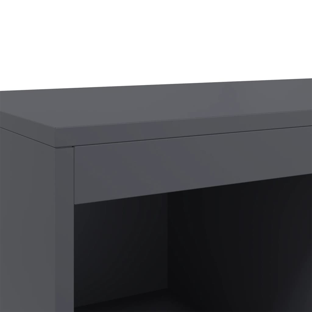 High anthracite sideboard 68x39x111.5 cm steel