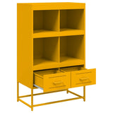 Buffet haut jaune moutarde 68x39x111,5 cm acier