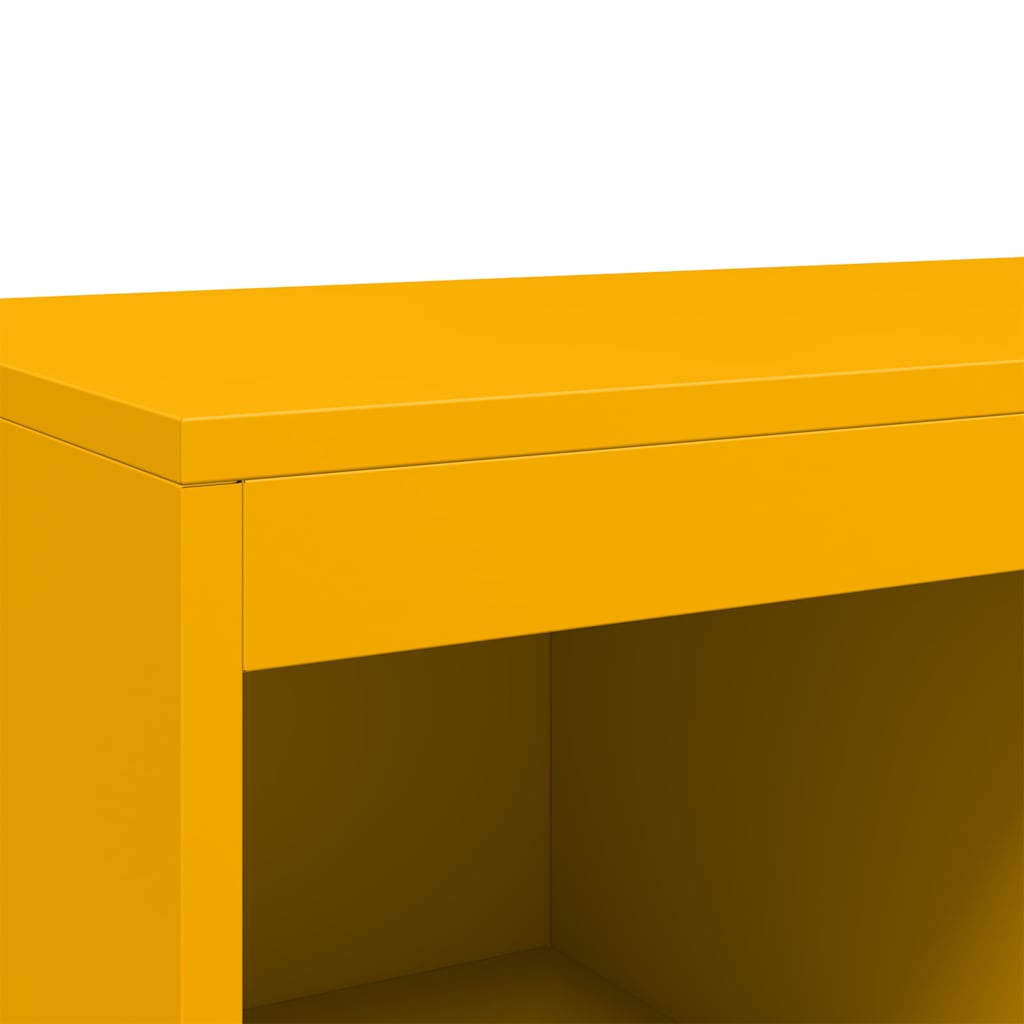 Buffet haut jaune moutarde 68x39x111,5 cm acier