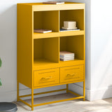 Buffet haut jaune moutarde 68x39x111,5 cm acier