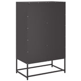 Buffet haut noir 68x39x111,5 cm acier