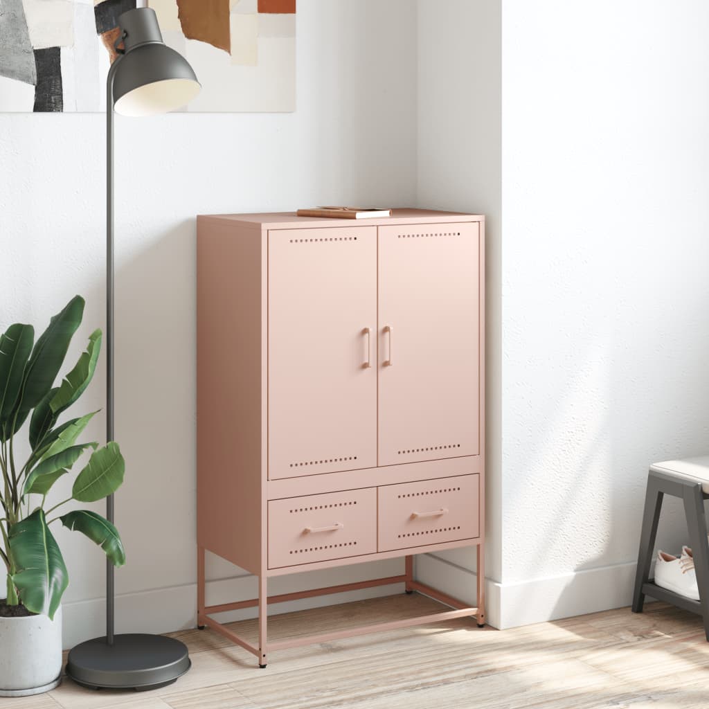 High pink sideboard 68x39x111.5 cm steel